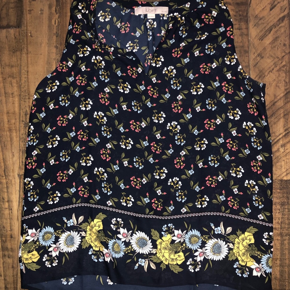 NWOT LOFT floral tank top